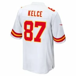 Men's Kansas City Chiefs Travis Kelce Nike White Super Bowl LVII Patch Away Game Jersey -NFL fanshirt Shop mens nike travis kelce white kansas city chiefs super bowl lvii patch away game jersey pi5353000 altimages ff 5353735 2c5811eae98e2fabcca3alt3 full