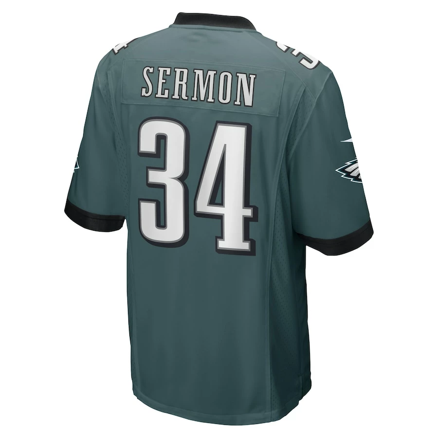 Men's Philadelphia Eagles Trey Sermon Nike Midnight Green Game Player Jersey 6 Men's Philadelphia Eagles Trey Sermon Nike Midnight Green Game Player Jersey – Bild 4