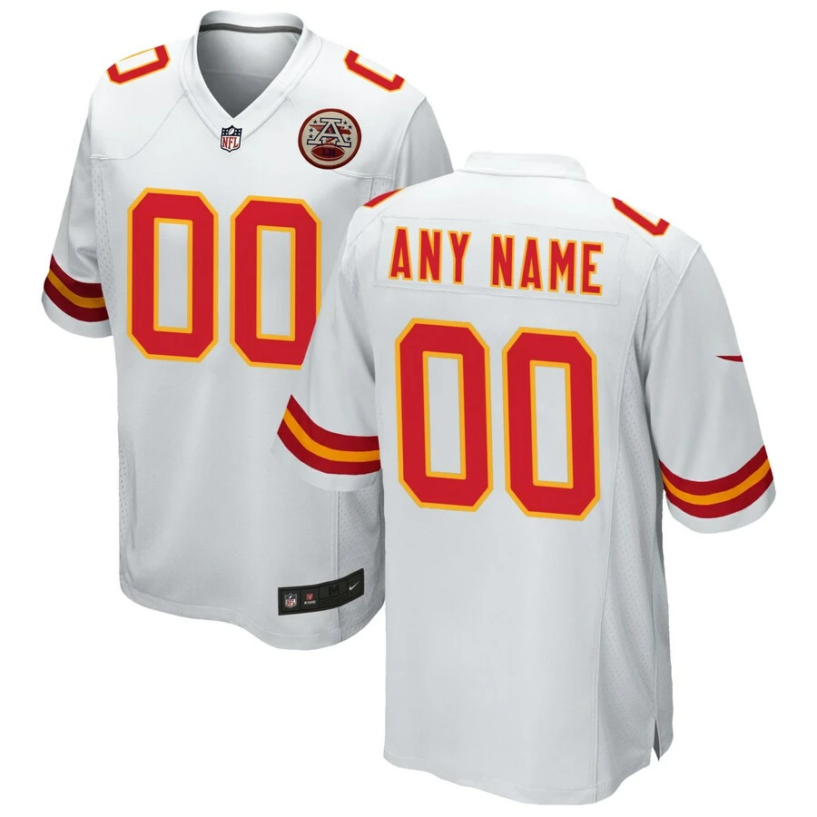 Men's Kansas City Chiefs Nike White Custom Game Jersey 3 Men's Kansas City Chiefs Nike White Custom Game Jersey