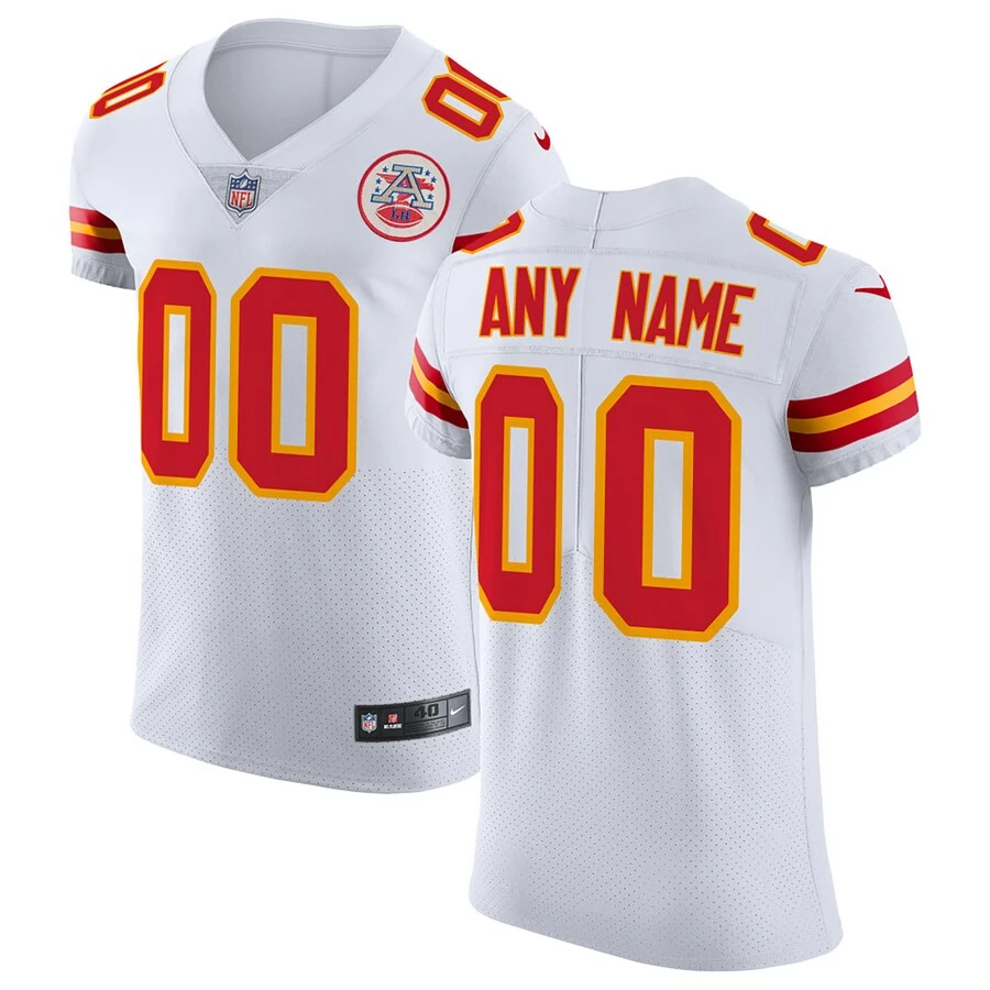 Men's Kansas City Chiefs Nike White Vapor Untouchable Elite Custom Jersey 3 Men's Kansas City Chiefs Nike White Vapor Untouchable Elite Custom Jersey