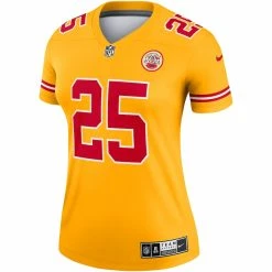 Women's Kansas City Chiefs Clyde Edwards-Helaire Nike Gold Inverted Legend Jersey -NFL fanshirt Shop womens nike clyde edwards helaire gold kansas city chiefs inverted legend jersey pi4132000 altimages ff 4132589 77572b67109adb2bde99alt2 full