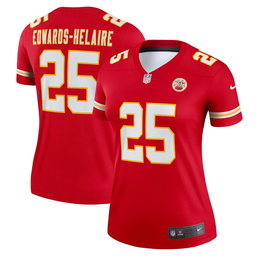 Women's Kansas City Chiefs Clyde Edwards-Helaire Nike Red Legend Jersey 3 Women's Kansas City Chiefs Clyde Edwards-Helaire Nike Red Legend Jersey