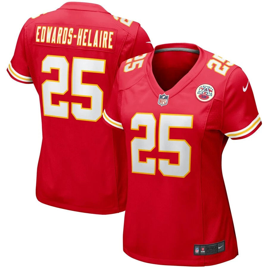 Women's Kansas City Chiefs Clyde Edwards-Helaire Nike Red Player Game Team Jersey 3 Women's Kansas City Chiefs Clyde Edwards-Helaire Nike Red Player Game Team Jersey