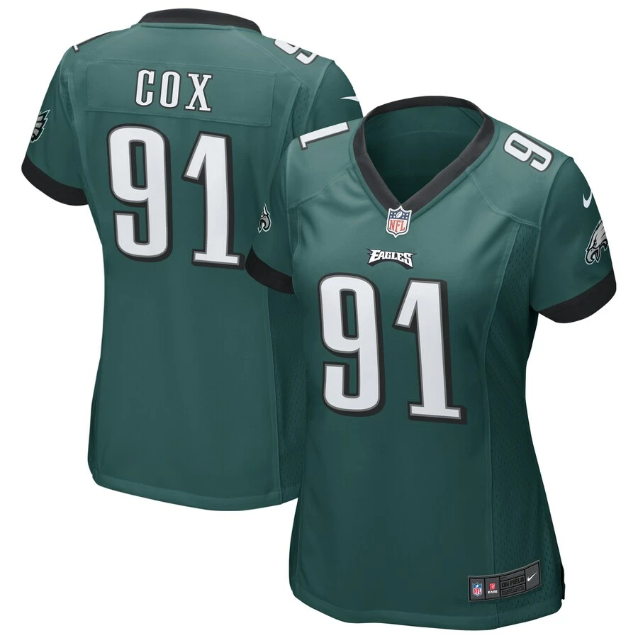 Women's Philadelphia Eagles Fletcher Cox Nike Green Game Jersey 3 Women's Philadelphia Eagles Fletcher Cox Nike Green Game Jersey