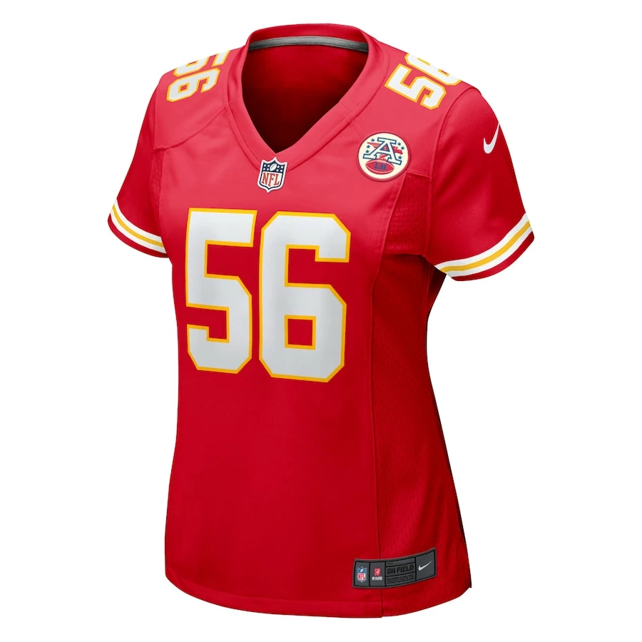 Women's Kansas City Chiefs George Karlaftis Nike Red Game Player Jersey 5 Women's Kansas City Chiefs George Karlaftis Nike Red Game Player Jersey – Bild 3