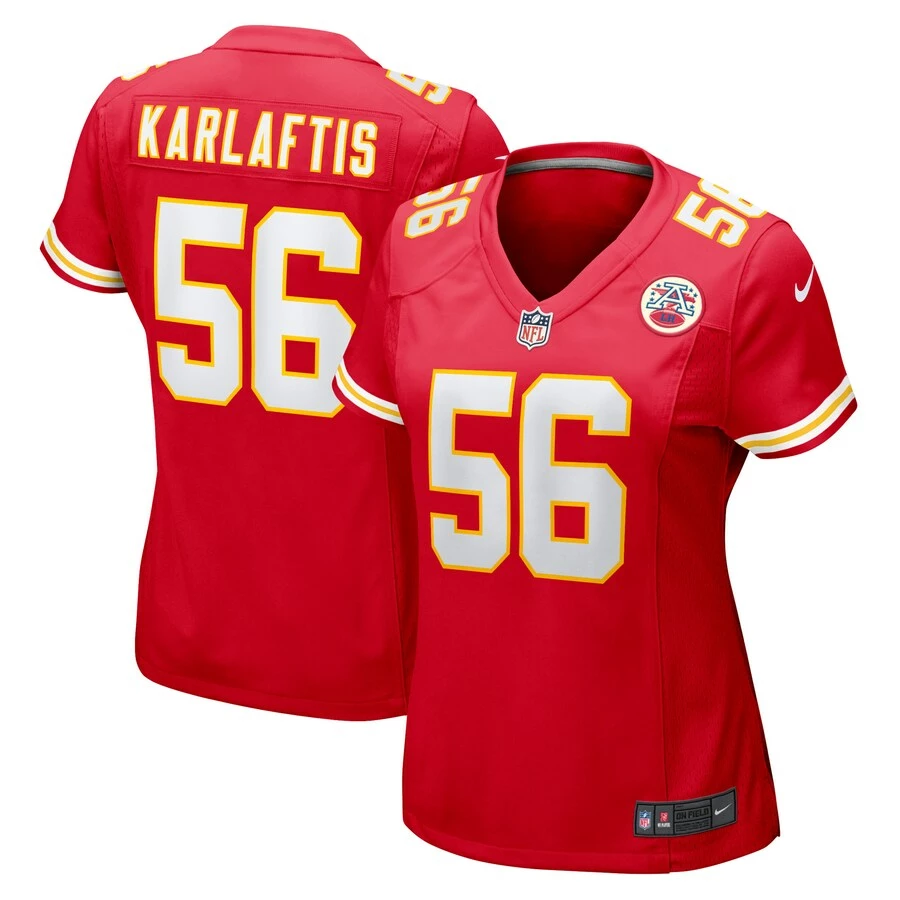 Women's Kansas City Chiefs George Karlaftis Nike Red Game Player Jersey 3 Women's Kansas City Chiefs George Karlaftis Nike Red Game Player Jersey
