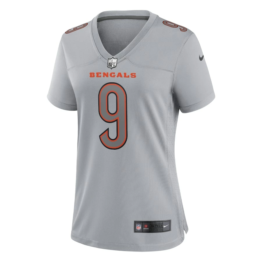 Women's Cincinnati Bengals Joe Burrow Nike Gray Atmosphere Fashion Game Jersey 4 Women's Cincinnati Bengals Joe Burrow Nike Gray Atmosphere Fashion Game Jersey – Bild 3