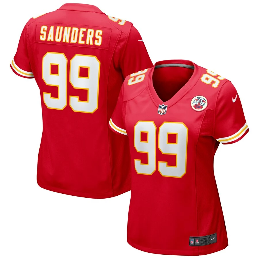 Women's Kansas City Chiefs Khalen Saunders Nike Red Game Jersey 4 Women's Kansas City Chiefs Khalen Saunders Nike Red Game Jersey – Bild 2