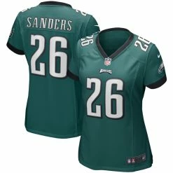 Women's Philadelphia Eagles Miles Sanders Nike Midnight Green Game Jersey