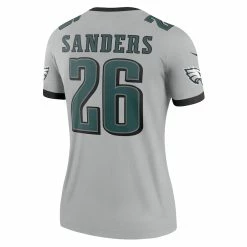 Women's Philadelphia Eagles Miles Sanders Nike Silver Inverted Legend Jersey -NFL fanshirt Shop womens nike miles sanders silver philadelphia eagles inverted legend jersey pi4132000 altimages ff 4132591 57cb50ba8b9cb408384ealt3 full