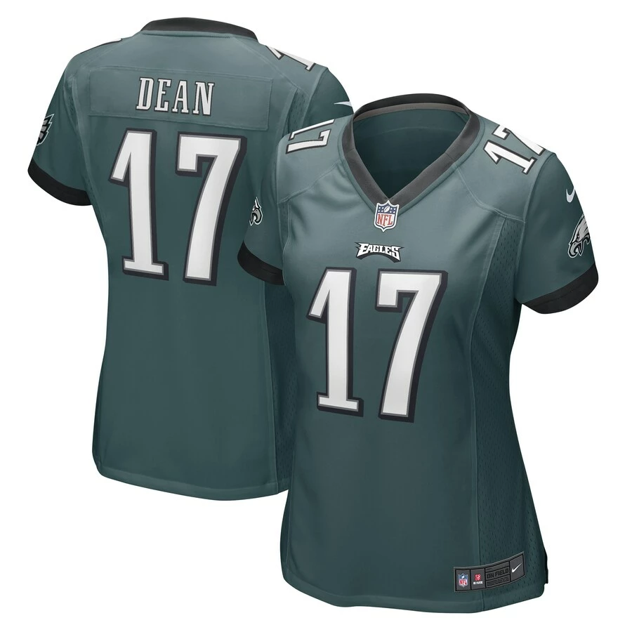 Women's Philadelphia Eagles Nakobe Dean Nike Midnight Green Game Player Jersey 3 Women's Philadelphia Eagles Nakobe Dean Nike Midnight Green Game Player Jersey