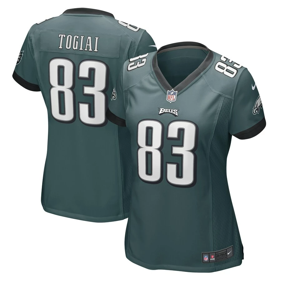 Women's Philadelphia Eagles Noah Togiai Nike Midnight Green Game Player Jersey 3 Women's Philadelphia Eagles Noah Togiai Nike Midnight Green Game Player Jersey