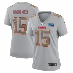 Women's Kansas City Chiefs Patrick Mahomes Nike Gray Super Bowl LVII Patch Atmosphere Fashion Game Jersey -NFL fanshirt Shop womens nike patrick mahomes gray kansas city chiefs super bowl lvii patch atmosphere fashion game jersey pi5305000 altimages ff 5305595 da7f987e6300238980f9alt1 full