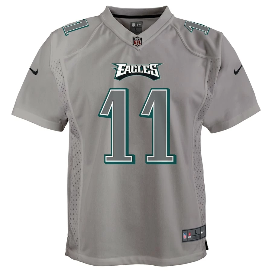 Youth Philadelphia Eagles A.J. Brown Nike Gray Atmosphere Game Jersey 5 Youth Philadelphia Eagles A.J. Brown Nike Gray Atmosphere Game Jersey – Bild 3