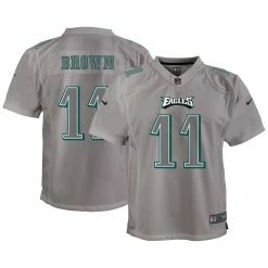 Youth Philadelphia Eagles A.J. Brown Nike Gray Atmosphere Game Jersey