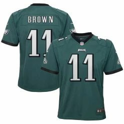 Youth Philadelphia Eagles A.J. Brown Nike Midnight Green Game Jersey -NFL fanshirt Shop youth nike aj brown midnight green philadelphia eagles game jersey pi4898000 altimages ff 4898840 49ee676824cc48f21816alt1 full