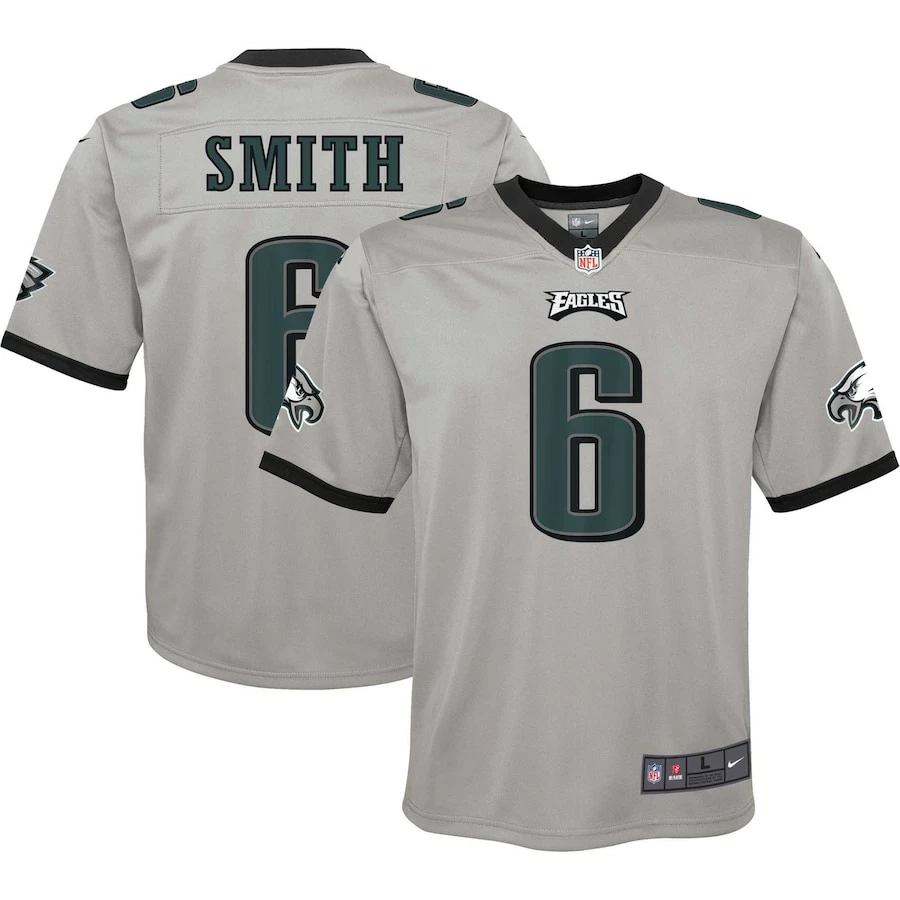 Youth Philadelphia Eagles DeVonta Smith Nike Silver Inverted Game Jersey 4 Youth Philadelphia Eagles DeVonta Smith Nike Silver Inverted Game Jersey – Bild 2