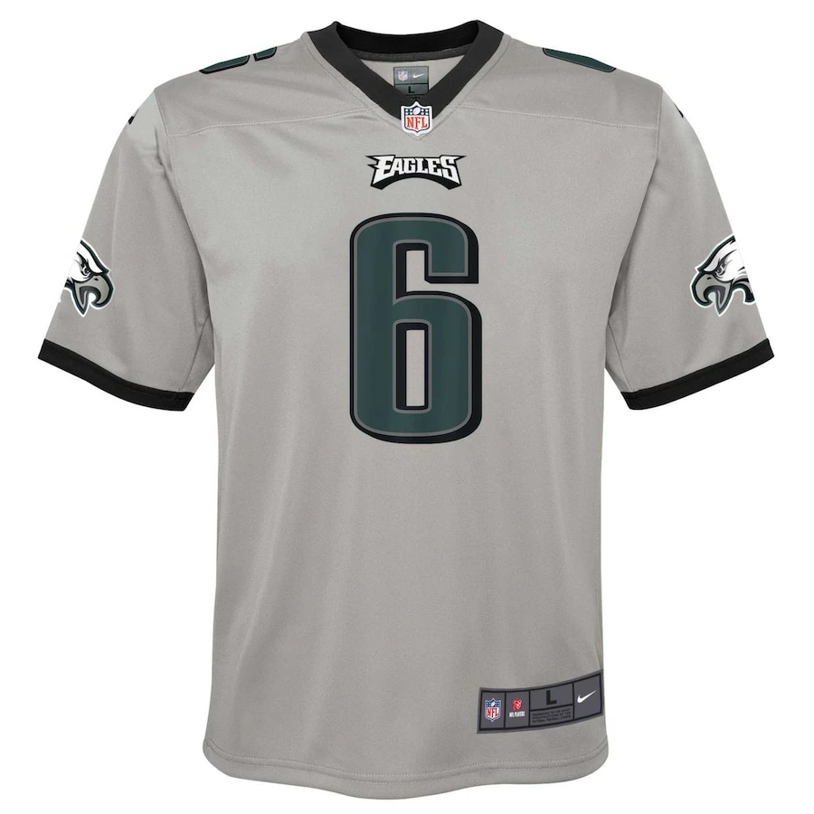 Youth Philadelphia Eagles DeVonta Smith Nike Silver Inverted Game Jersey 5 Youth Philadelphia Eagles DeVonta Smith Nike Silver Inverted Game Jersey – Bild 3