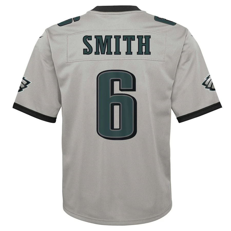 Youth Philadelphia Eagles DeVonta Smith Nike Silver Inverted Game Jersey 6 Youth Philadelphia Eagles DeVonta Smith Nike Silver Inverted Game Jersey – Bild 4