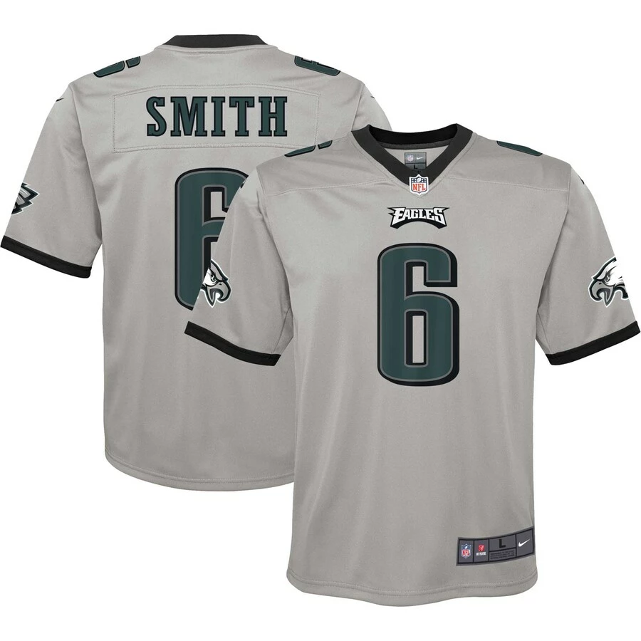 Youth Philadelphia Eagles DeVonta Smith Nike Silver Inverted Game Jersey 3 Youth Philadelphia Eagles DeVonta Smith Nike Silver Inverted Game Jersey