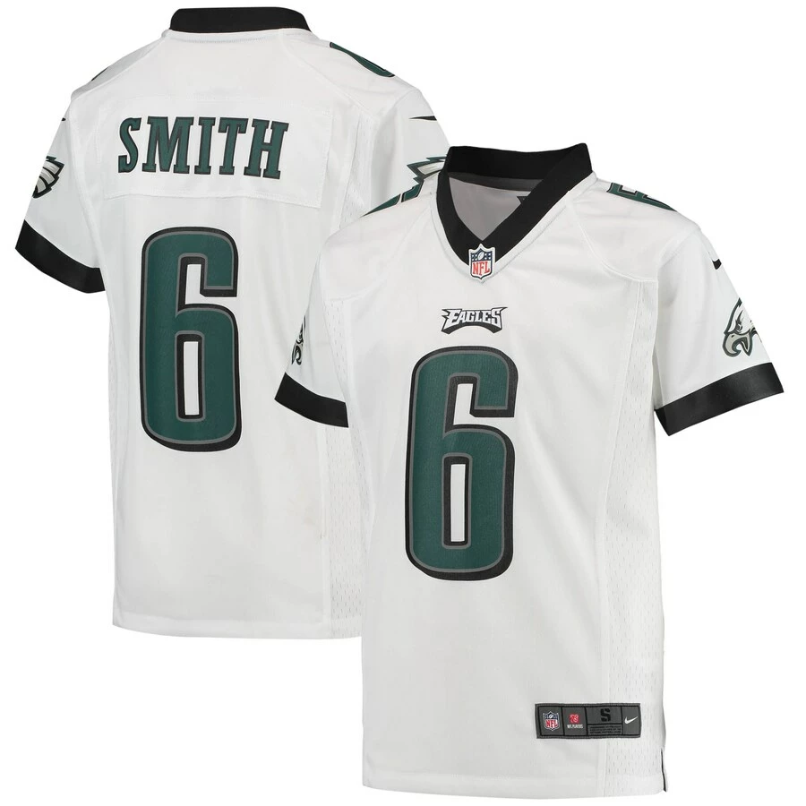 Youth Philadelphia Eagles DeVonta Smith Nike White Game Jersey 3 Youth Philadelphia Eagles DeVonta Smith Nike White Game Jersey