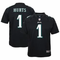 Youth Philadelphia Eagles Jalen Hurts Nike Black Team Game Jersey