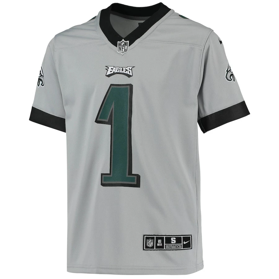 Youth Philadelphia Eagles Jalen Hurts Nike Silver Inverted Team Game Jersey 5 Youth Philadelphia Eagles Jalen Hurts Nike Silver Inverted Team Game Jersey – Bild 3