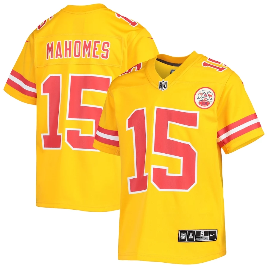 Youth Kansas City Chiefs Patrick Mahomes Nike Gold Inverted Team Game Jersey 4 Youth Kansas City Chiefs Patrick Mahomes Nike Gold Inverted Team Game Jersey – Bild 2