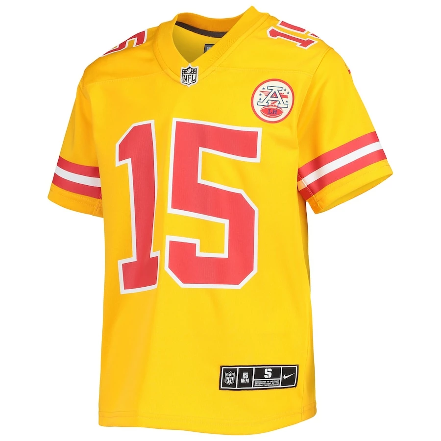 Youth Kansas City Chiefs Patrick Mahomes Nike Gold Inverted Team Game Jersey 5 Youth Kansas City Chiefs Patrick Mahomes Nike Gold Inverted Team Game Jersey – Bild 3