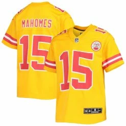 Youth Kansas City Chiefs Patrick Mahomes Nike Gold Inverted Team Game Jersey